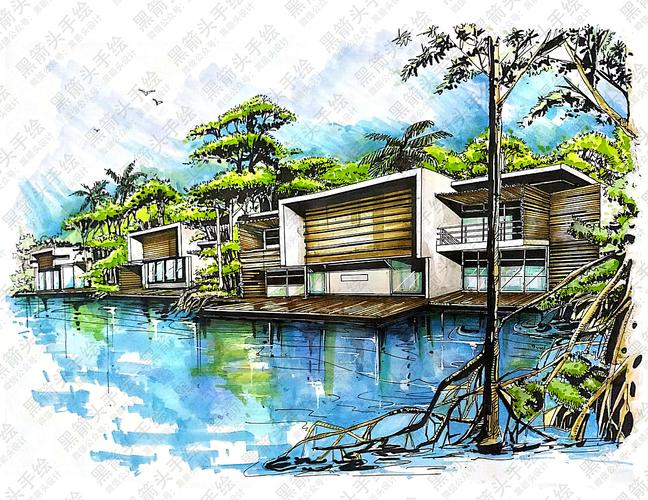 武漢黑箭頭手繪·環境設計考研基礎手繪作品分享